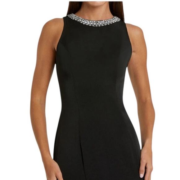 Mac Duggal NEW Size 6 Style 49093 Black Embellished Neck Sleeveless Trumpet Gown - Picture 4 of 8